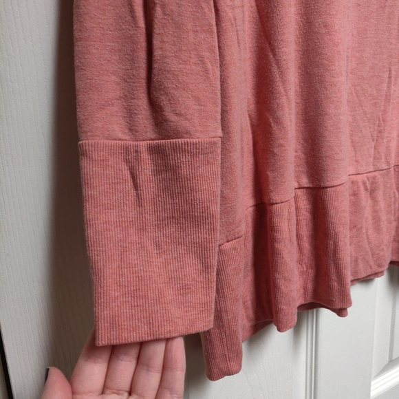 Garnet Hill Cowl Neck Knit Tunic Ginger Heather Size Small - Picture 5 of 9